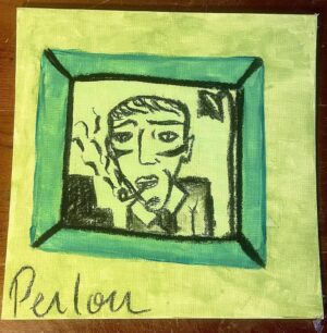 Gainsbarre (25x25cm, art figuratif)